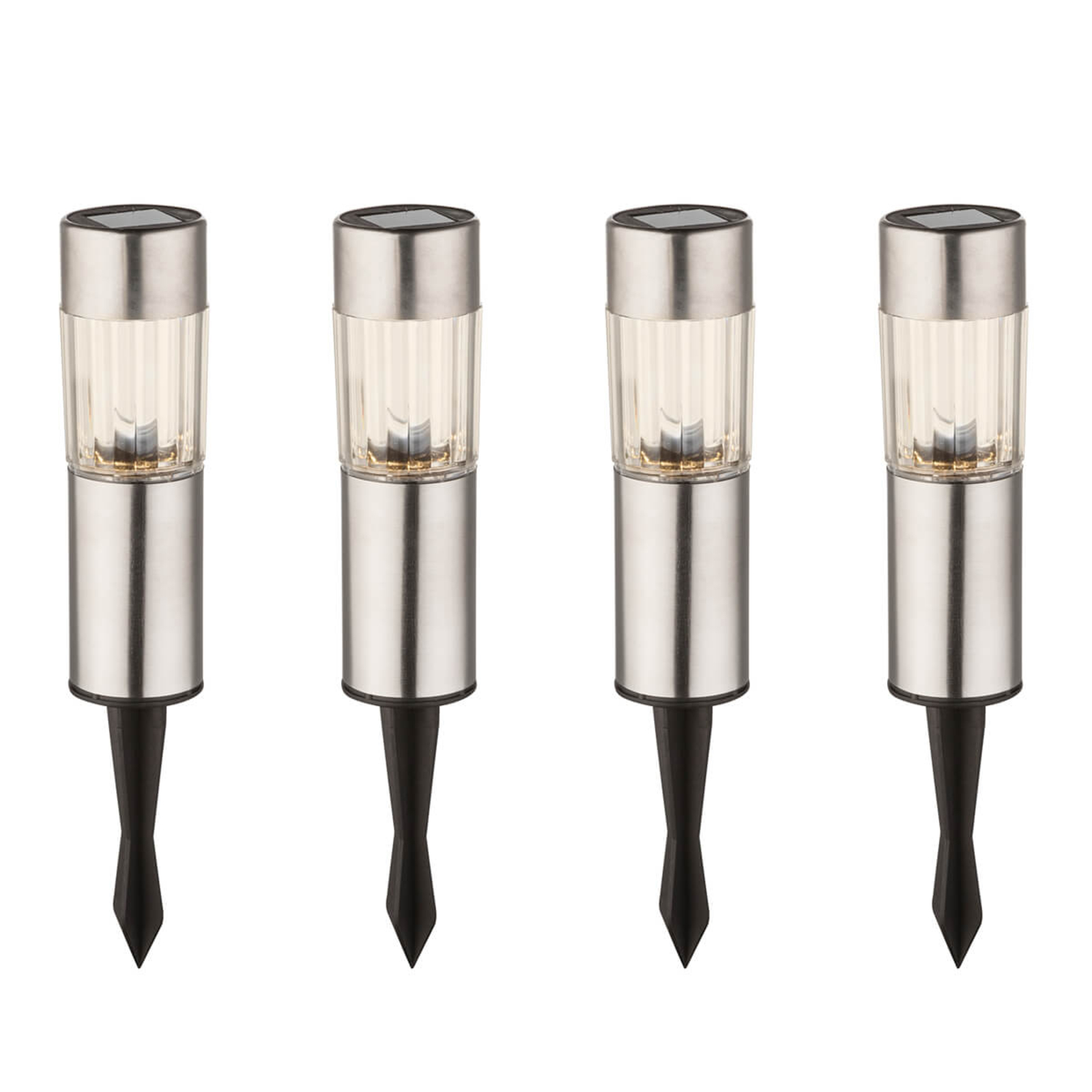 Set van 4 - Aro LED-solar-sfeerlamp met aardspies